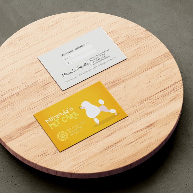 Pet Care Sitting Bathing and Grooming Beauty Salon Appointment Card (Creator Uploaded)