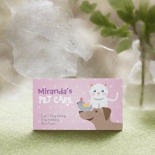Pet Care Sitting Bathing and Grooming Beauty Salon Appointment Card