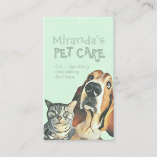 Pet Care Sitting Bathing and Grooming Beauty Salon Appointment Card
