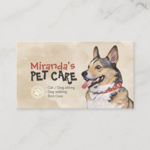 Pet Care Sitting Bathing & Grooming Loyalty Punch Card