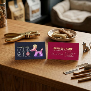 Pet Care Sitting Bathing & Grooming Loyalty Punch Card