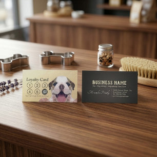 Pet Care Sitting Bathing & Grooming Loyalty Punch Card
