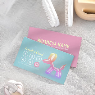 Pet Care Sitting Bathing & Grooming Loyalty Punch Card