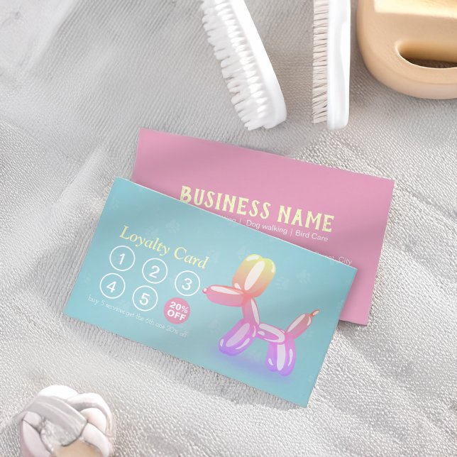 Pet Care Sitting Bathing & Grooming Loyalty Punch Card (Creator Uploaded)