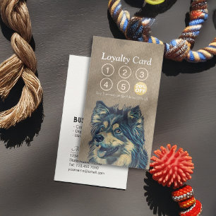 Pet Care Sitting Bathing & Grooming Loyalty Punch Card