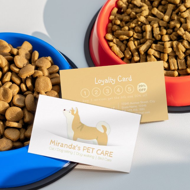 Pet Care Sitting Bathing & Grooming Loyalty Punch Card (Creator Uploaded)