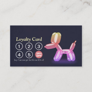 Pet Care Sitting Bathing & Grooming Loyalty Punch Card
