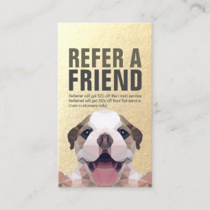 Pet Care Sitting Bathing & Grooming Referral Card