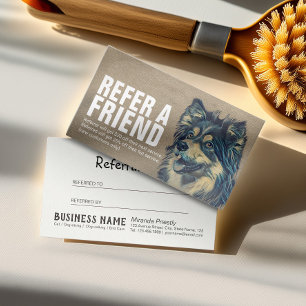 Pet Care Sitting Bathing & Grooming Referral Card