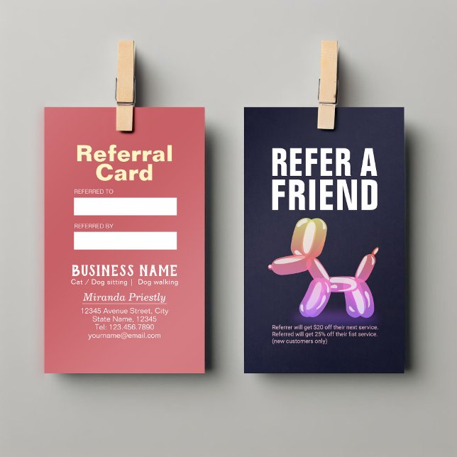 Pet Care Sitting Bathing & Grooming Referral Card (Creator Uploaded)