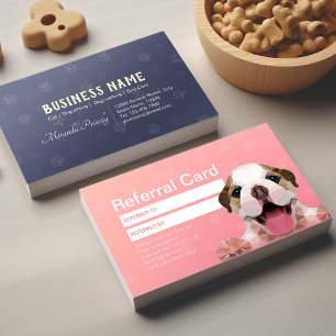 Pet Care Sitting Bathing & Grooming Referral Cards