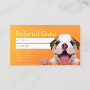 Pet Care Sitting Bathing & Grooming Referral Cards