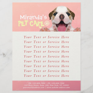 Pet Care Sitting Bathing Grooming Salon Food Shop Flyer