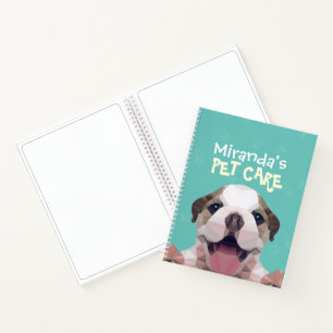 Pet Care Sitting Bathing Grooming Salon Food Shop Notebook