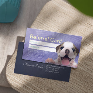 Pet Care Sitting Bathing & Grooming Shop Referral Card