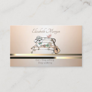 Pet Care,Sitting,Grooming Luminous Business Card