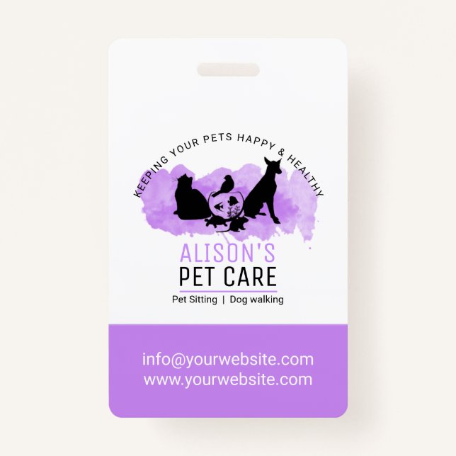  Pet Care / Sitting services / Dod walking ID Badge (Front)