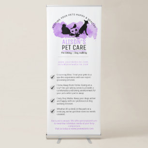  Pet Care / Sitting services / Dod walking Retractable Banner