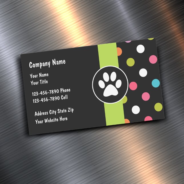 Pet Care Trendy Business Card Magnets (Creator Uploaded)