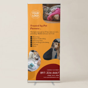 Pet Care Vertical Retractable Banner
