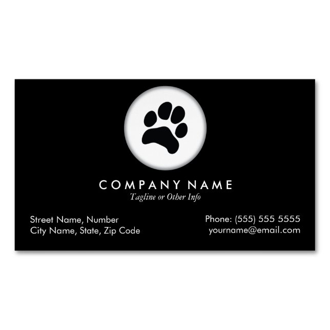 Pet Care Veterinarian Magnetic Business Card (Front)