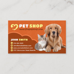 Pet care, Veterinary Doctor, Vet, Animal Clinic Business Card