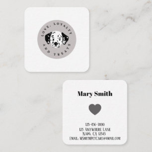 Pet Caregiver Dog Walker Pet Sitter Animal Care Square Business Card
