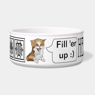 Pet CAT Bowl Large "I AM CAT Hear me ROAR"