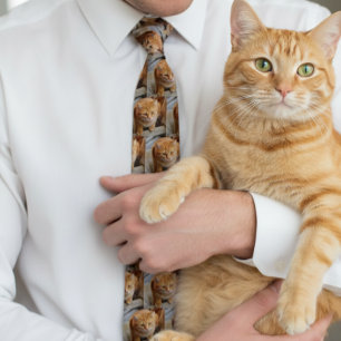 Pet Cat Dog Photo Personalise Custom Photo Tie
