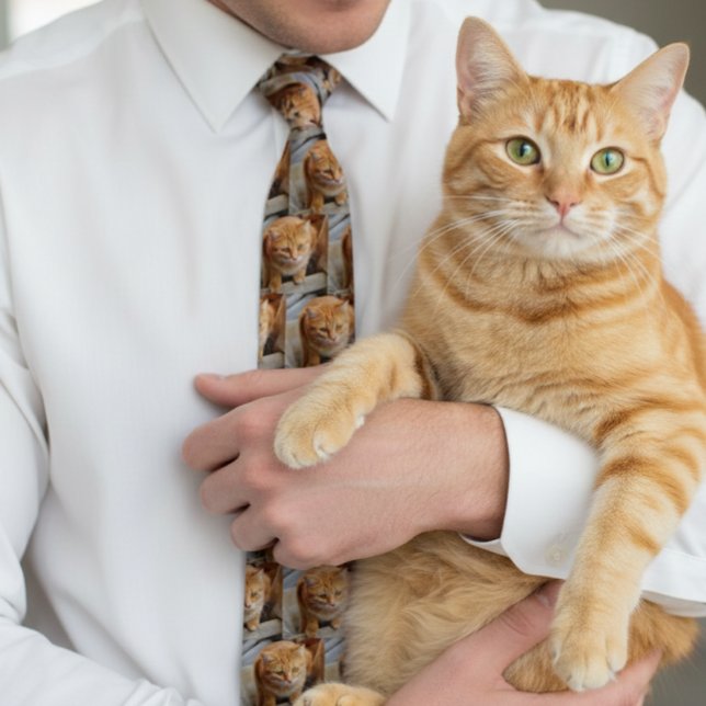 Pet Cat Dog Photo Personalise Custom Photo Tie (Creator Uploaded)