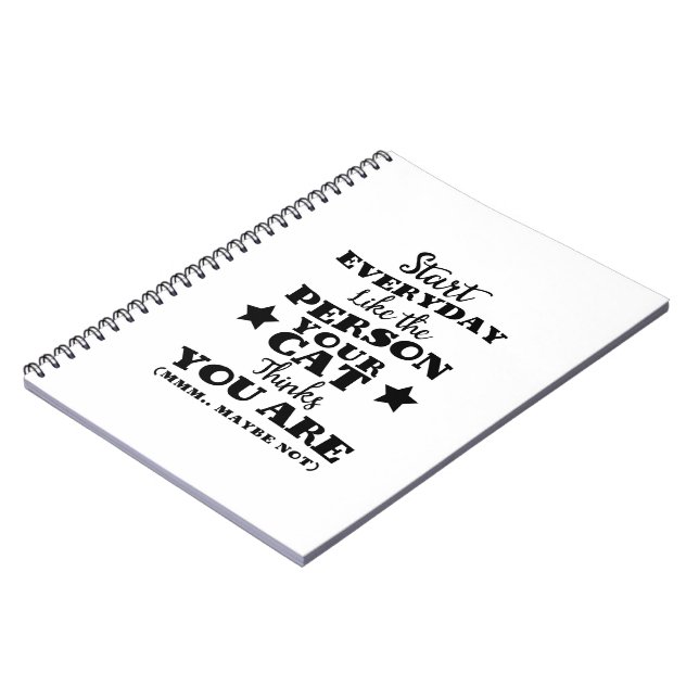 Pet Cat Funny Quote Notebook (Left Side)
