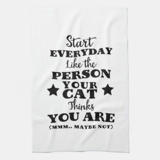 Pet Cat Funny Quote Tea Towel