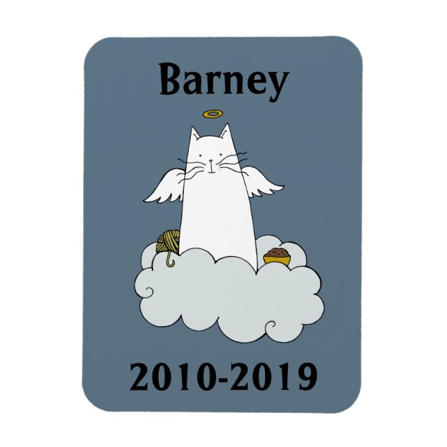Pet cat memorial magnet (Vertical)