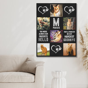 Pet Cat Memorial Photo Collage Canvas Print