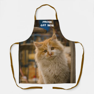 Pet "Cat Mom" Custom Cat Photo All Over Print Apron