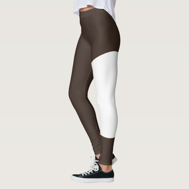 Pet Cat Mum Espresso Brown Black Customised Text Leggings (Left)