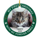 Pet Cat My First Christmas Custom Photo