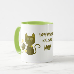PET CAT NEW YEAR MUG AS GIFT FOR MOM
