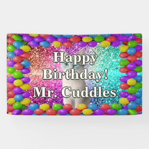 Pet Cat Personalised character birthday banner