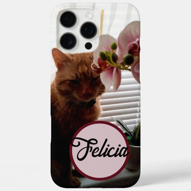 Pet Cat Photo and Custom Name Case-Mate iPhone Case (Back)