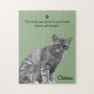 Pet  Cat Photo Image Personalized Template Jigsaw Puzzle