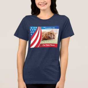 Pet Cat Photo Presidential Election 2024 Vote Tri-Blend Shirt