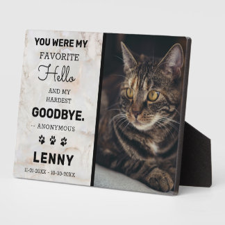 Pet Cat Quote Photo Memorial Marble Keepsake   Plaque
