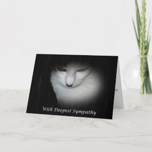 Pet Cat Sympathy Card, Loss Of Cat Card