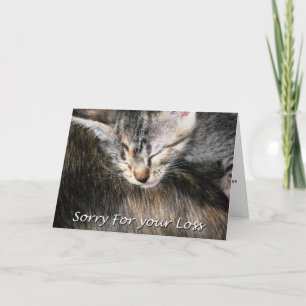 Pet Cat Sympathy Card, Loss Of Cat Card