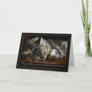 Pet Cat Sympathy Card, Loss Of Pet Card