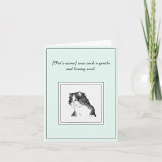 Pet Cat Sympathy Folded Greeting Card