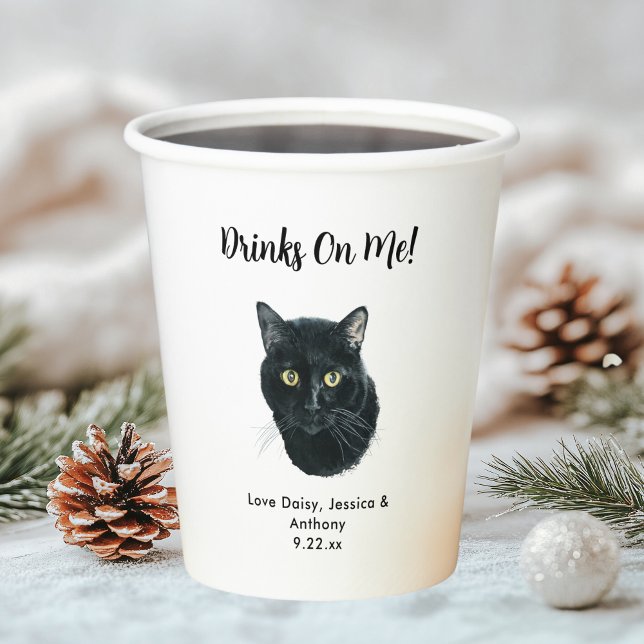 Pet Cat Wedding Paper Cups (Creator Uploaded)