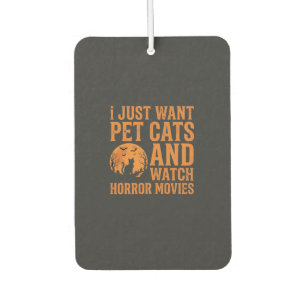 Pet Cats Horror Movies Halloween Design_1 Car Air Freshener