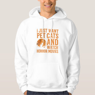 Pet Cats Horror Movies Halloween Design_1 Hoodie
